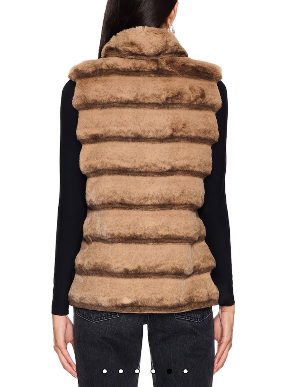 Jocelyn Tan Faux Fur Puffer Vest with Stand Collar - Picture 2 of 8